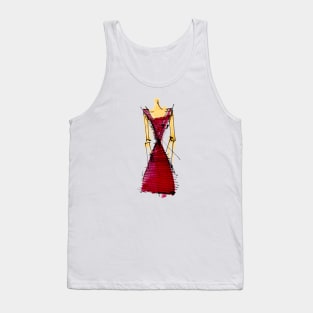 Red dress woman Tank Top